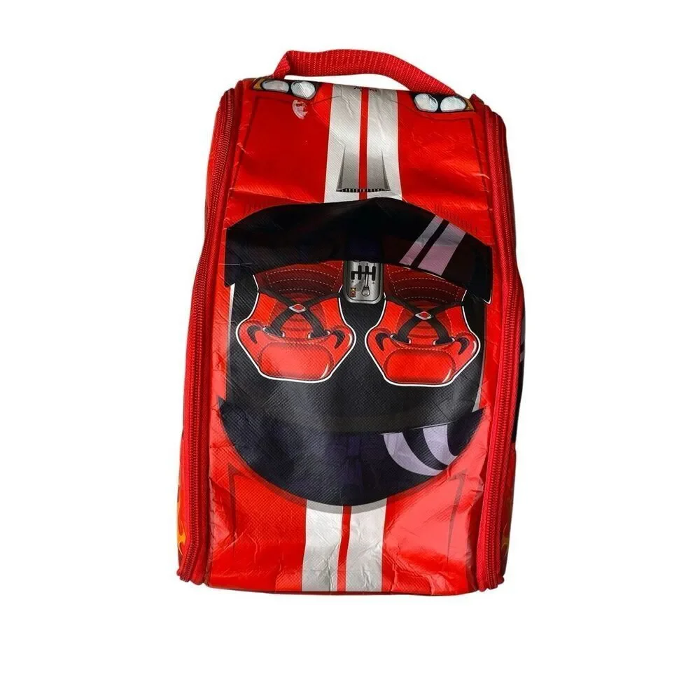 ZipBin Race Car Play Mat Storage Bag Kids Toy Organizer Red Carry Case Boys